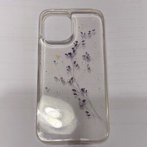 Lavender Floral Clear Phone Case